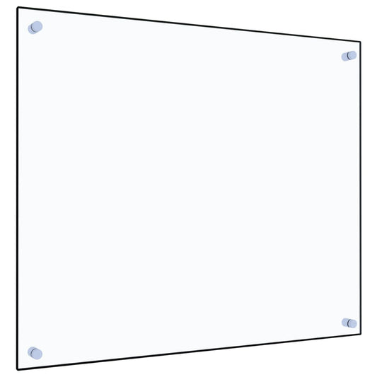 Kjøkkenplate gjennomsiktig 70x60 cm herdet glass