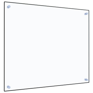 Kjøkkenplate gjennomsiktig 70x60 cm herdet glass