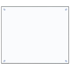 Kjøkkenplate gjennomsiktig 70x60 cm herdet glass