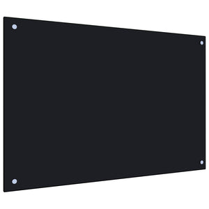 Kjøkkenplate svart 90x60 cm herdet glass