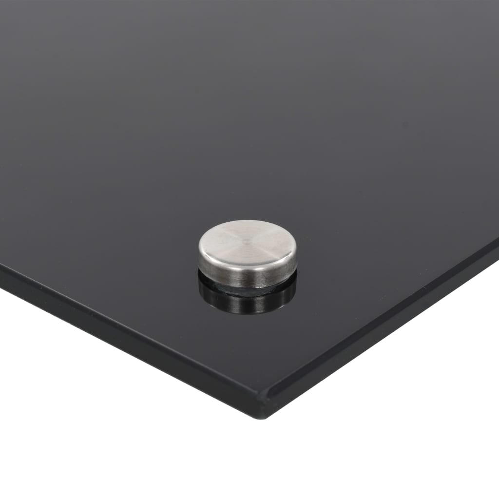 Kjøkkenplate svart 90x60 cm herdet glass