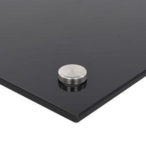 Kjøkkenplate svart 90x60 cm herdet glass