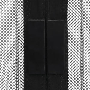 Insekt dørforheng 210 x 100 cm 2 stk magnet svart