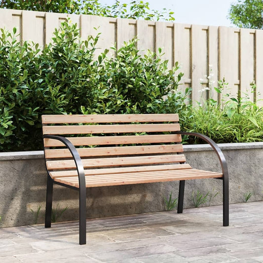 Hagebenk 120 cm tre og jern