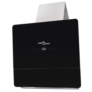 Kitchen hood with black tempered glass screen 600 mm