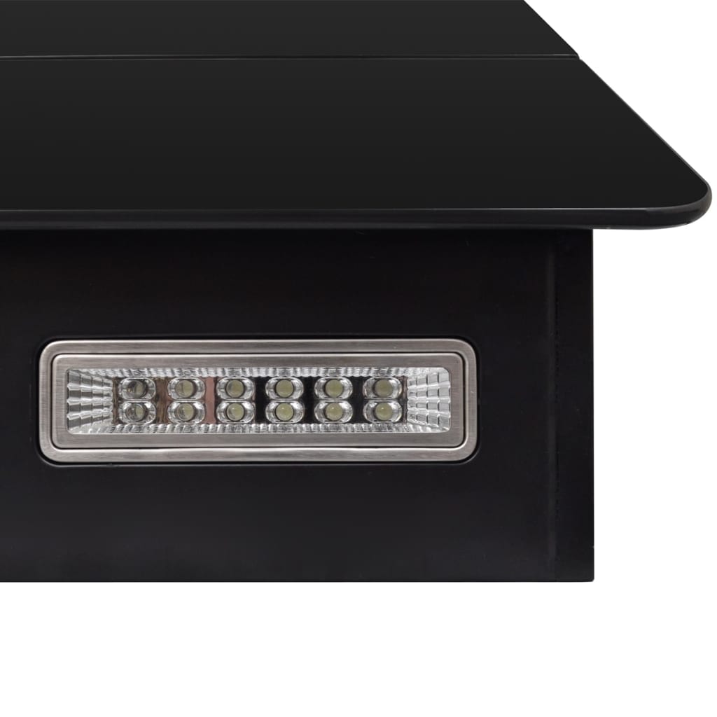 Kitchen hood with black tempered glass screen 600 mm