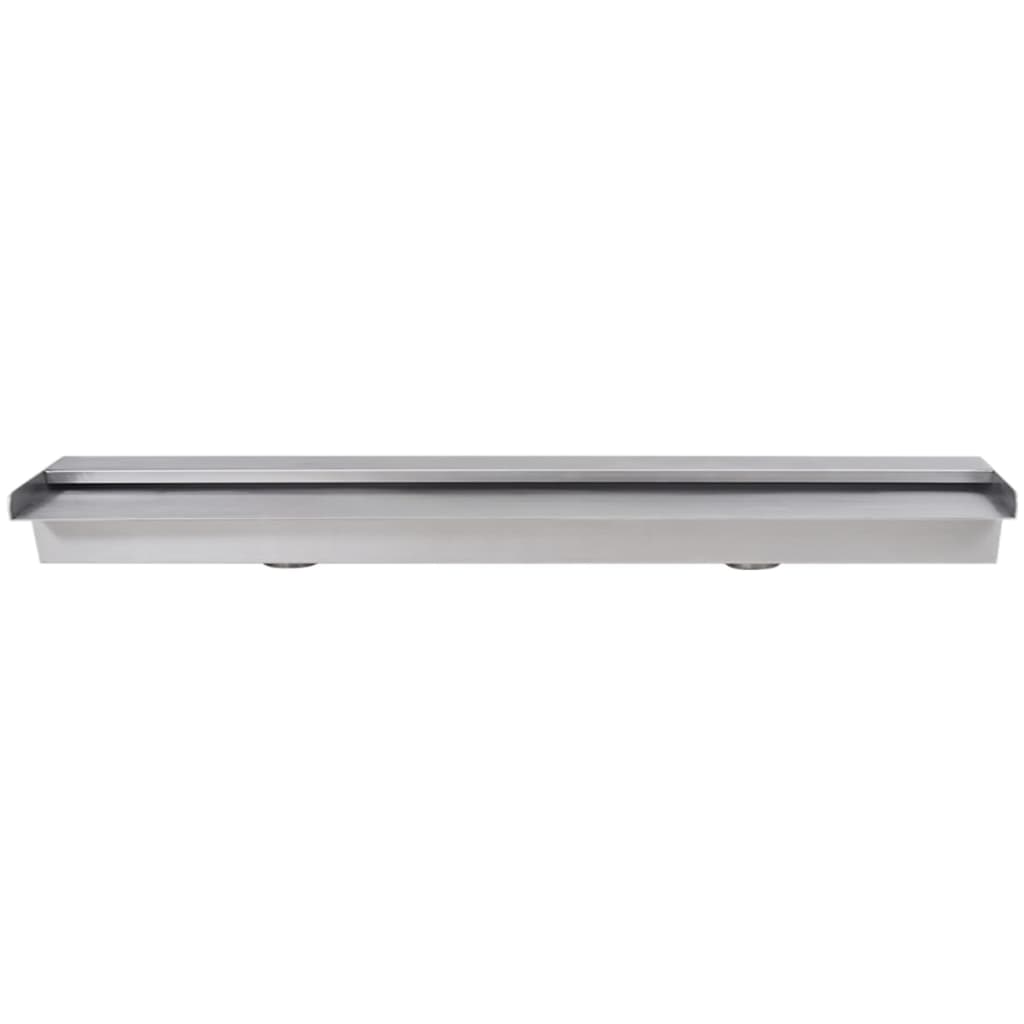 Rectangular stainless steel waterfall 90 cm