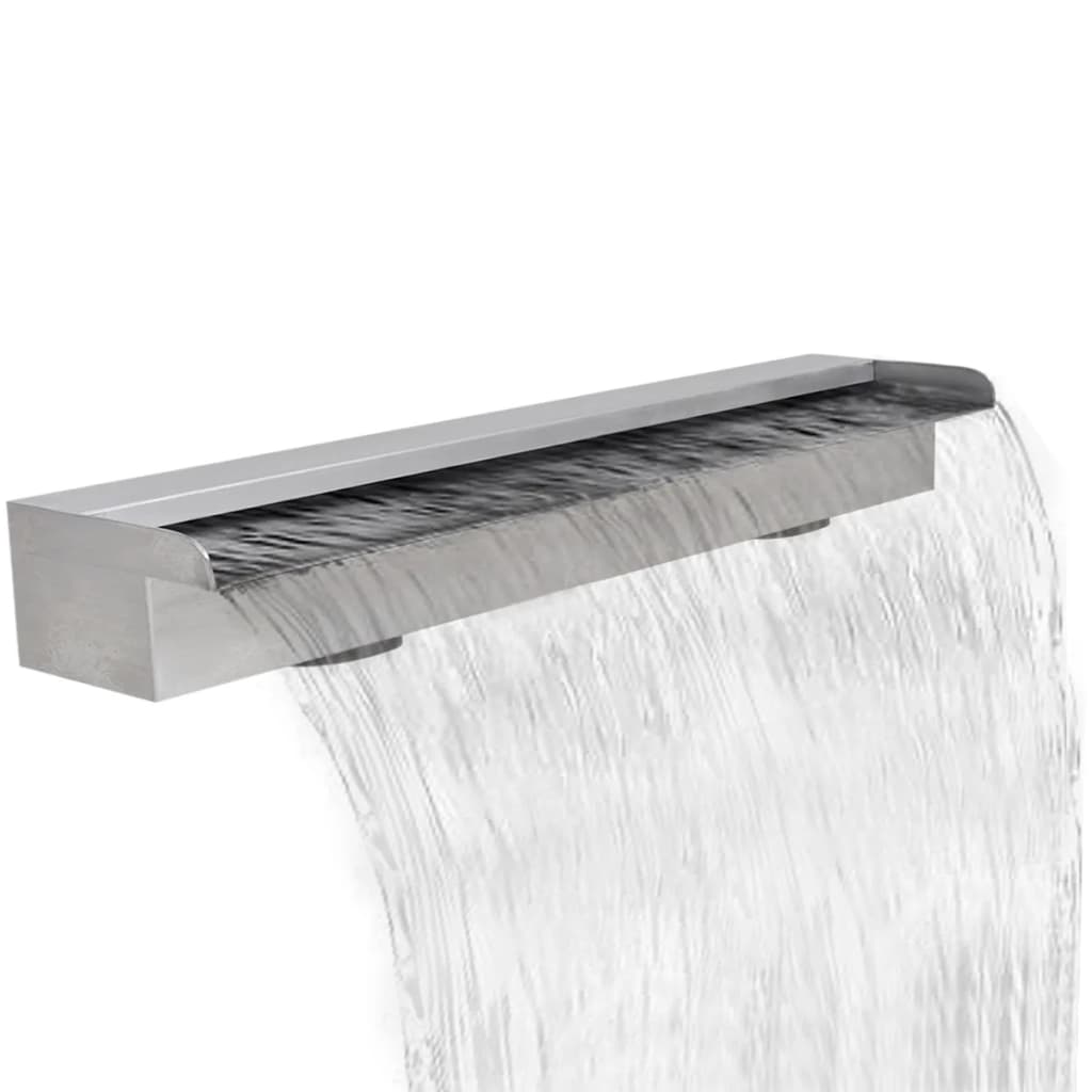 Rectangular stainless steel waterfall 90 cm