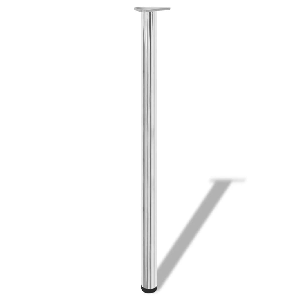4 justerbare Bordben krom 1100 mm
