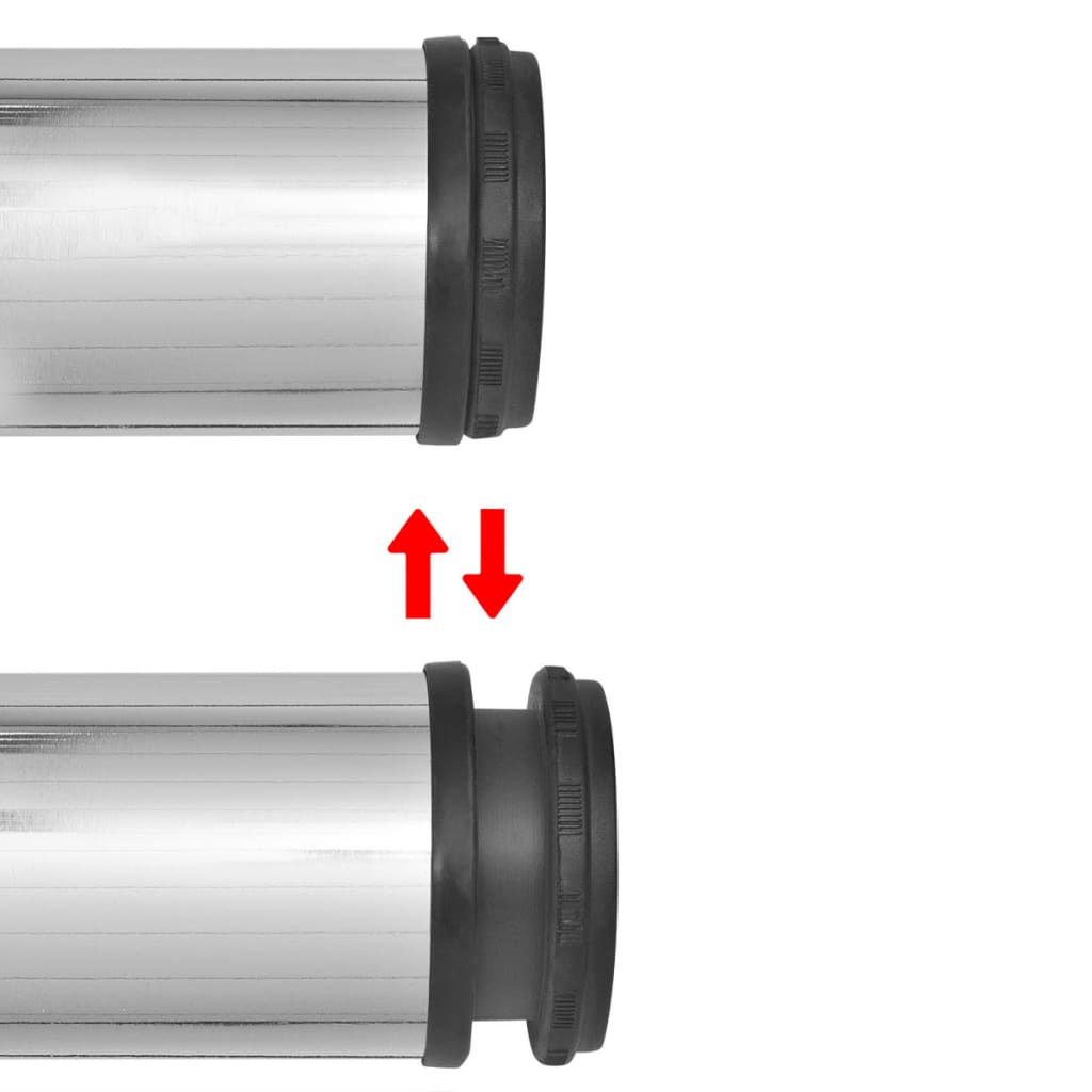 4 justerbare Bordben krom 1100 mm