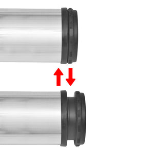 4 adjustable table legs brushed nickel 1100 mm