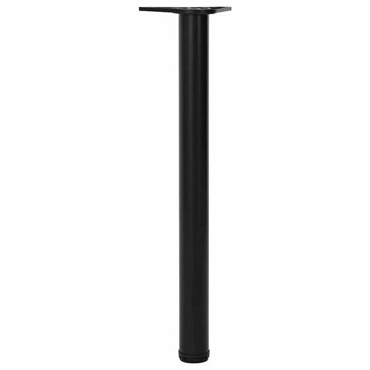 4 Height justerbare Bordben Sort 710 mm