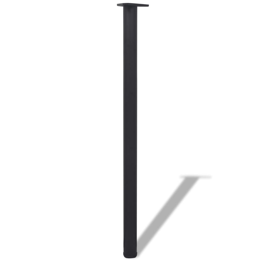 4 Height adjustable table legs Black 1100 mm
