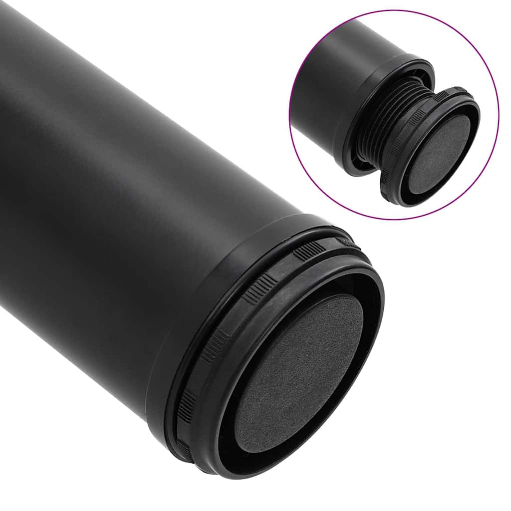 4 Height adjustable table legs Black 1100 mm