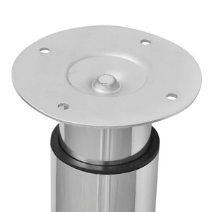 2 telescopic table legs Chrome 710 mm-1100 mm