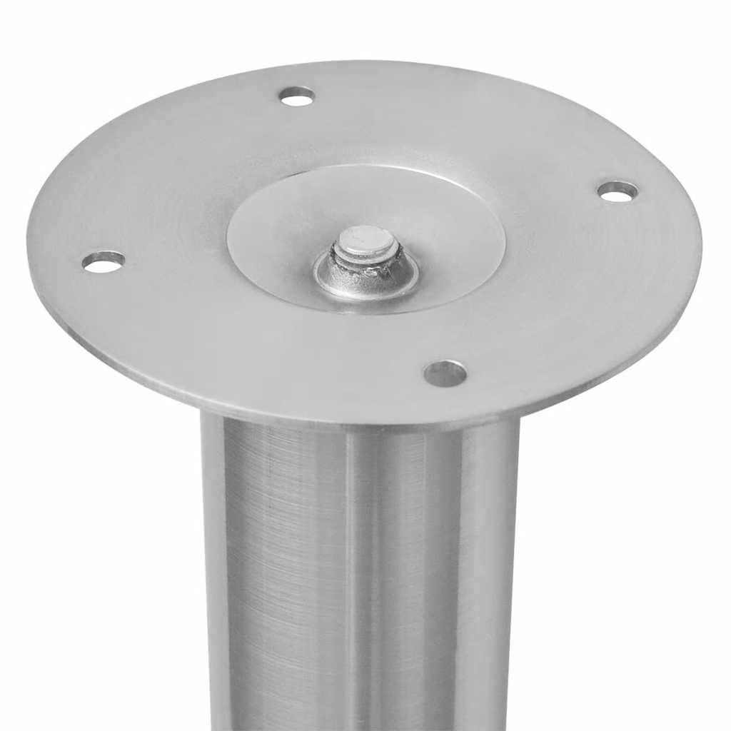 2 teleskopiske Bordben børstet nikkel 710 mm-1100 mm