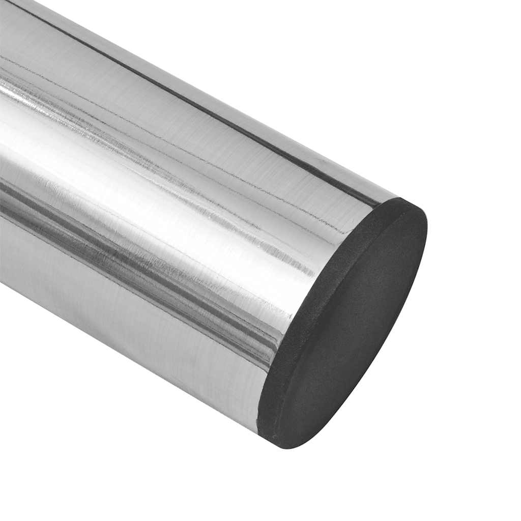2 teleskopiske Bordben børstet nikkel 710 mm-1100 mm