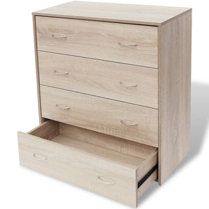 Skjenk med 4 skuffer 60 x 30,5 x 71 cm eik