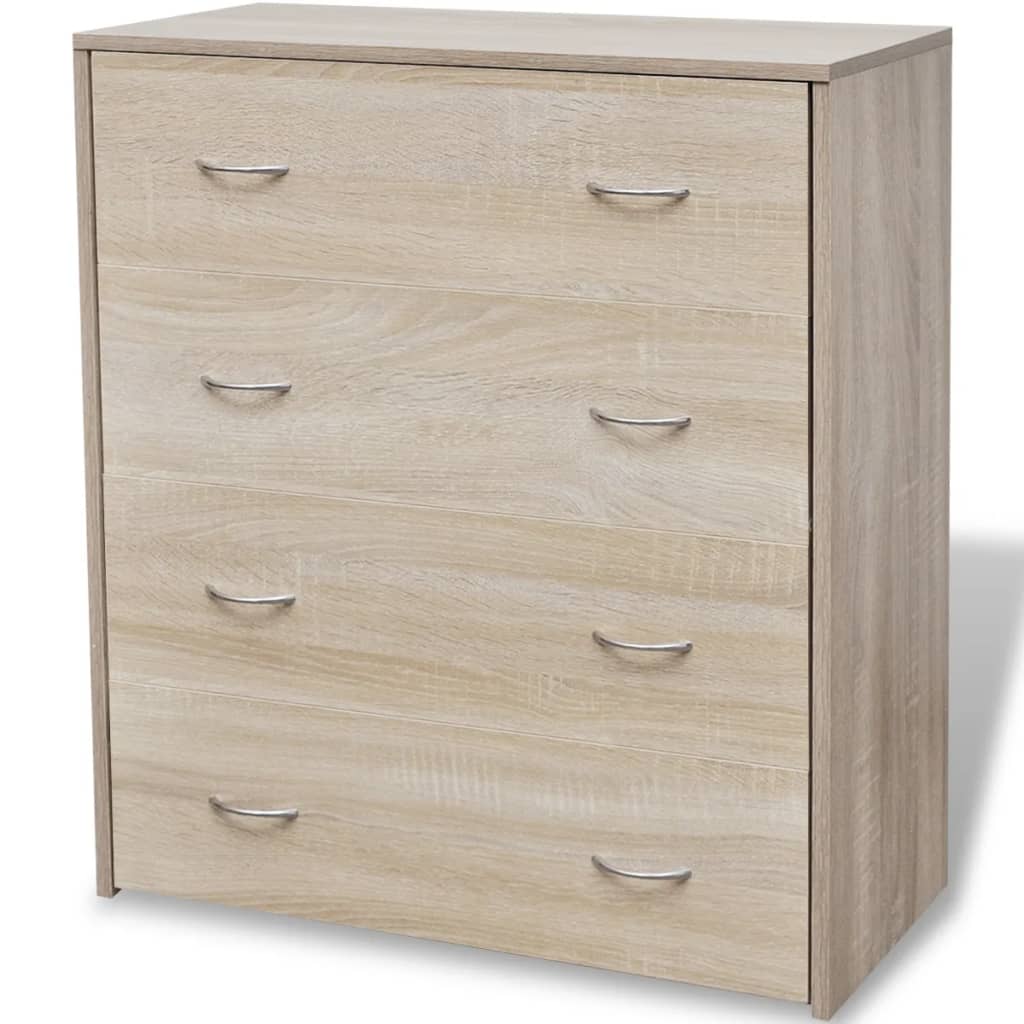 Skjenk med 4 skuffer 60 x 30,5 x 71 cm eik