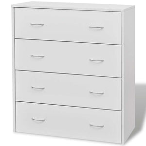 Skjenk med 4 skuffer 60x30,5x71 cm hvit