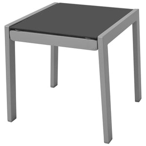Solsenger med bord aluminium svart