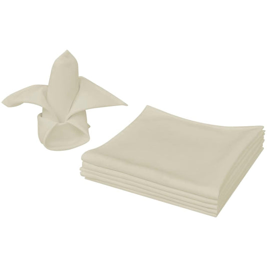 Servietter 100 stk Krem 50x50 cm