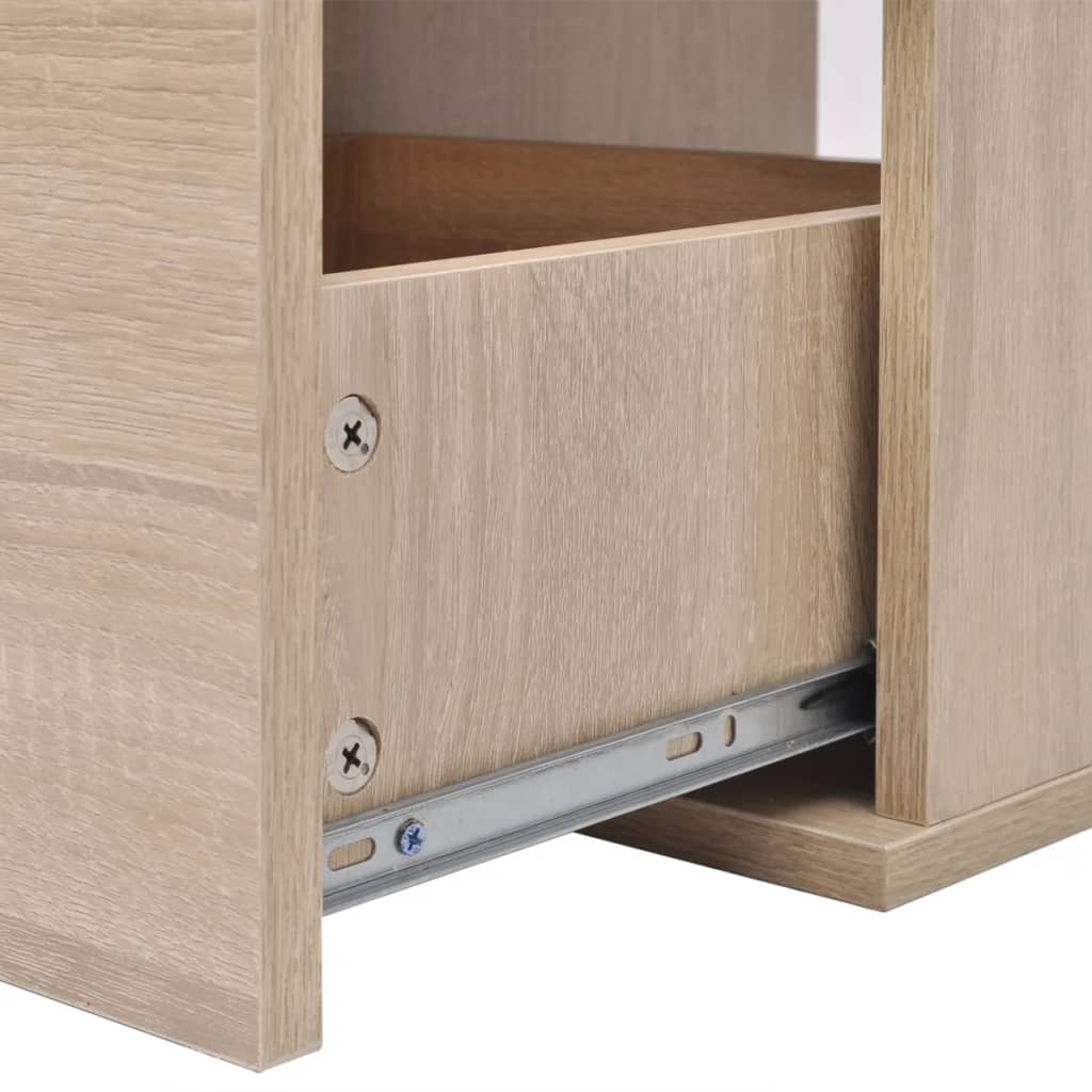 9 Stk Baderomsmøbelsett med Servant med Kran Beige
