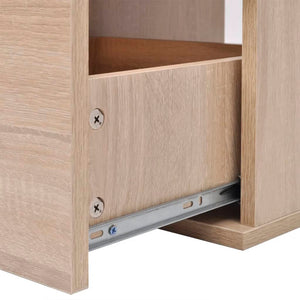 9 Stk Baderomsmøbelsett med Servant med Kran Beige