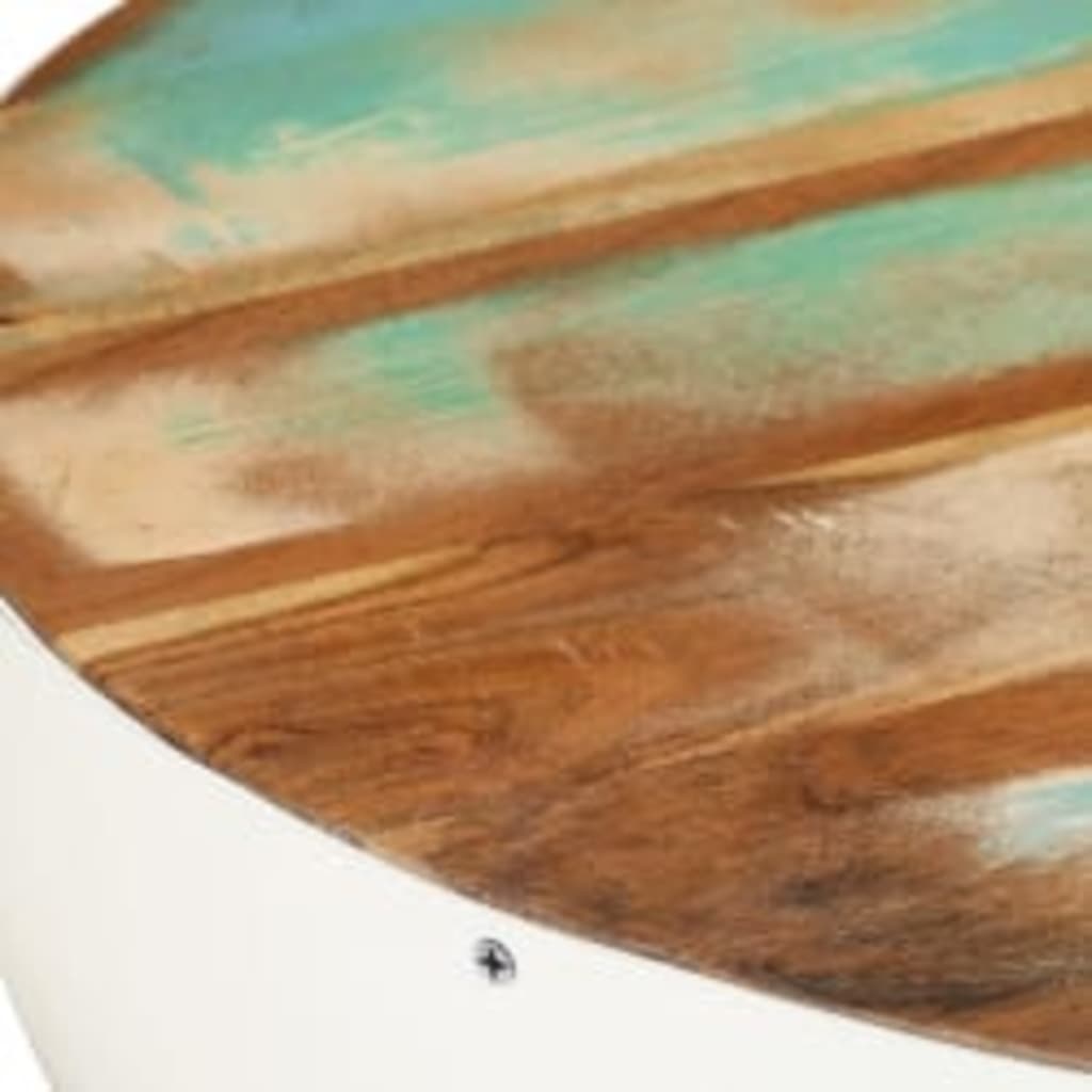 Bowl-shaped coffee table, reclaimed solid wood, 60x60x30 cm