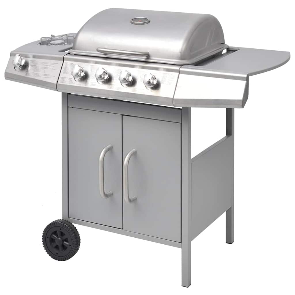 Gassgrill 4+1 kokesone sølv
