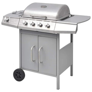 Gassgrill 4+1 kokesone sølv