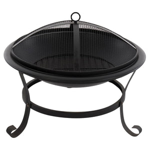 Bålfat Atlanta svart stål 51 cm 85014