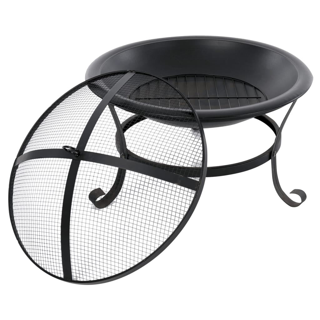 Bålfat Atlanta svart stål 51 cm 85014