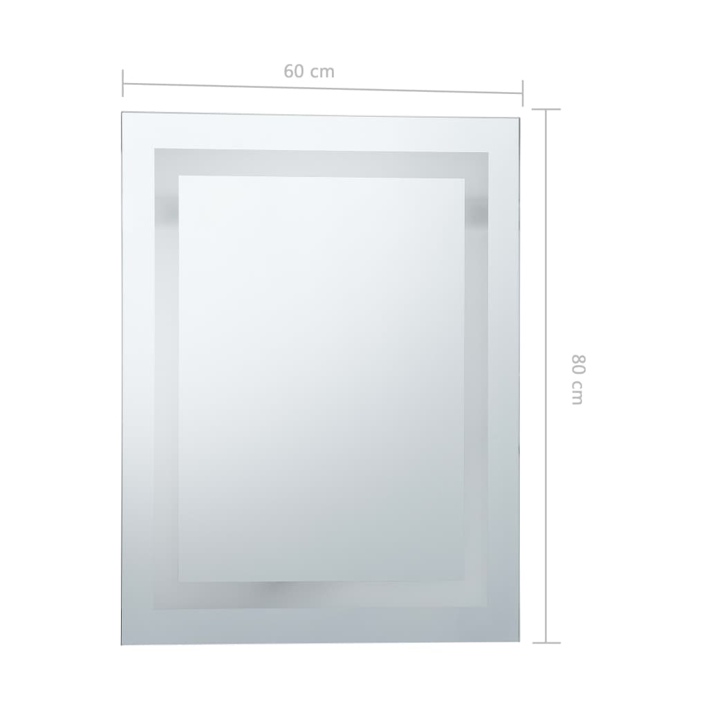 LED-speil til bad med berøringssensor 60x80 cm