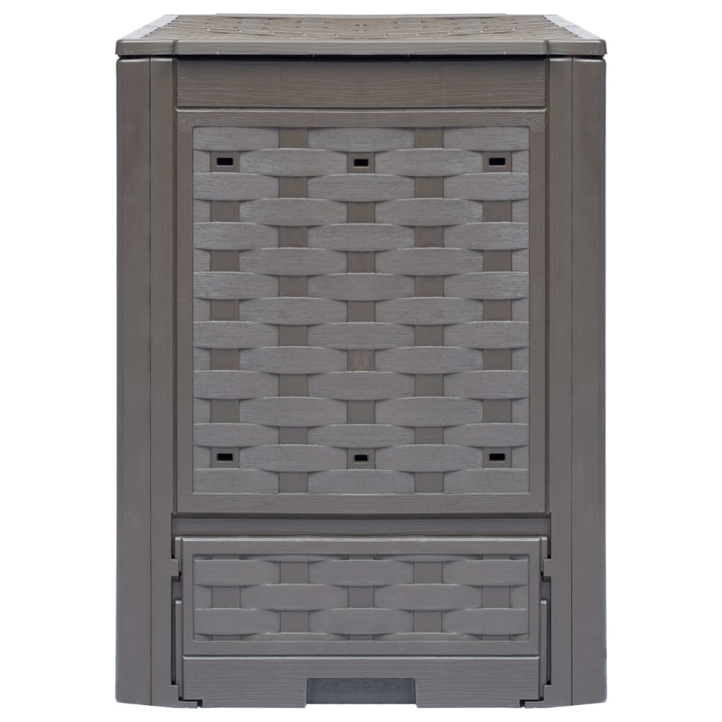 Kompostkasse 60x60x83 cm brun 300 L plast rotting