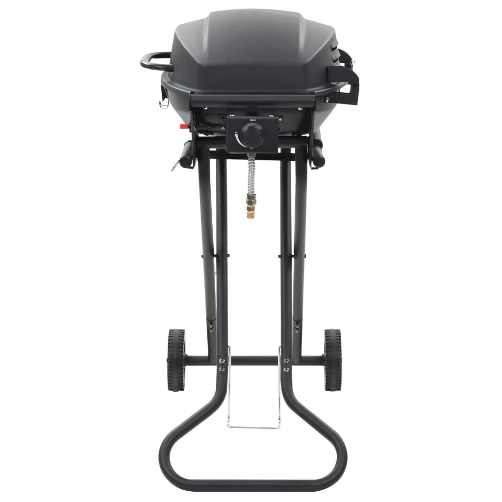 Bærbar gassgrill med en kokesone svart