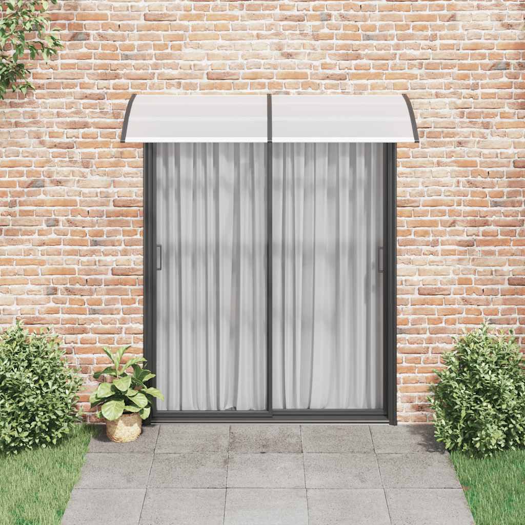 Skjermtak svart og gjennomsiktig 200x75 cm PC