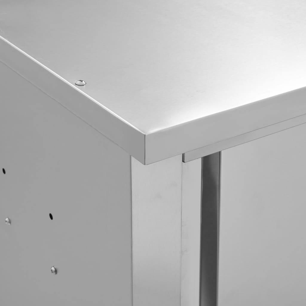 Kitchen cabinet wall with sliding doors 120x40x50 cm stainless steel