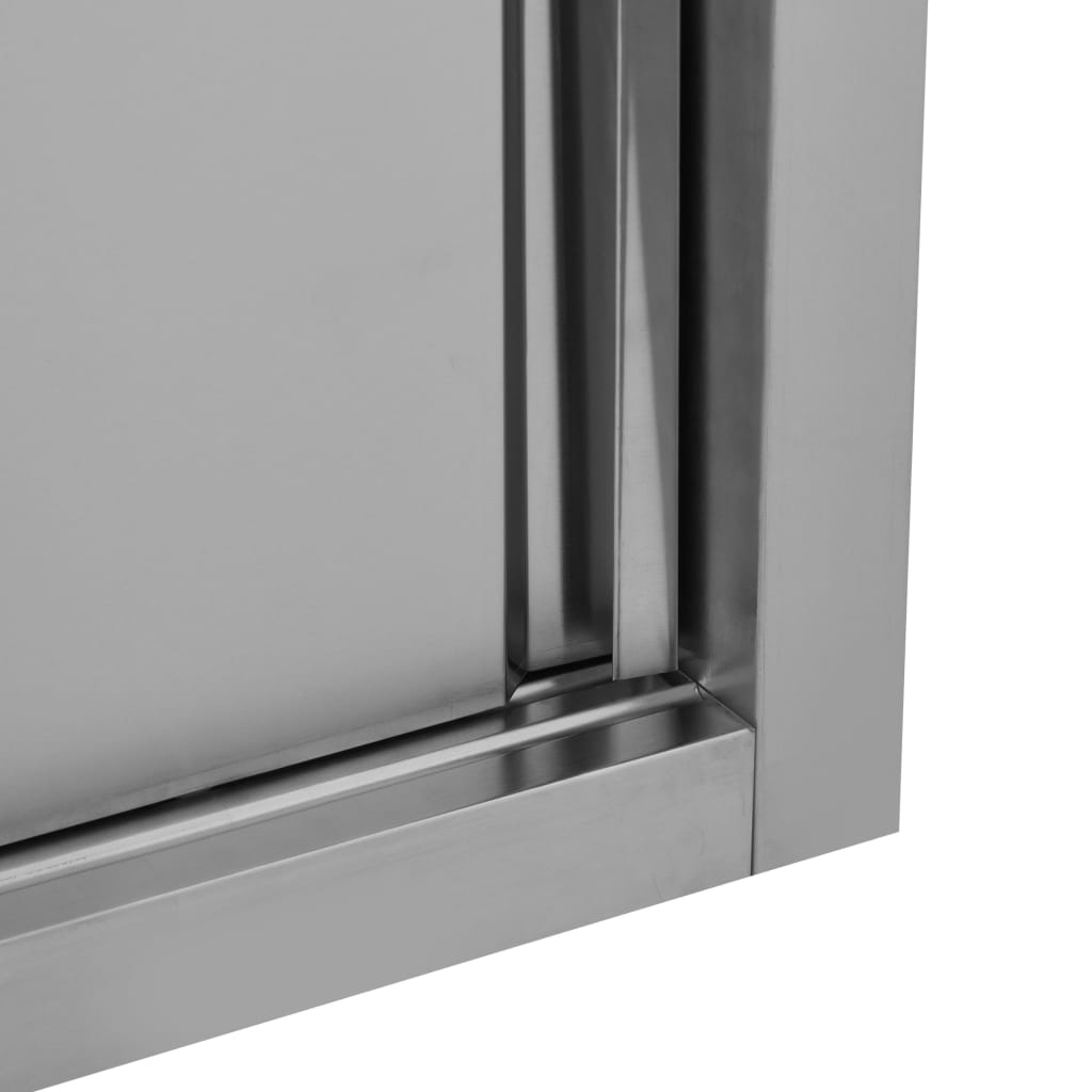 Kitchen cabinet wall with sliding doors 120x40x50 cm stainless steel