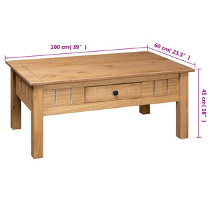 Coffee table 100x60x45 cm solid pine Panama Range