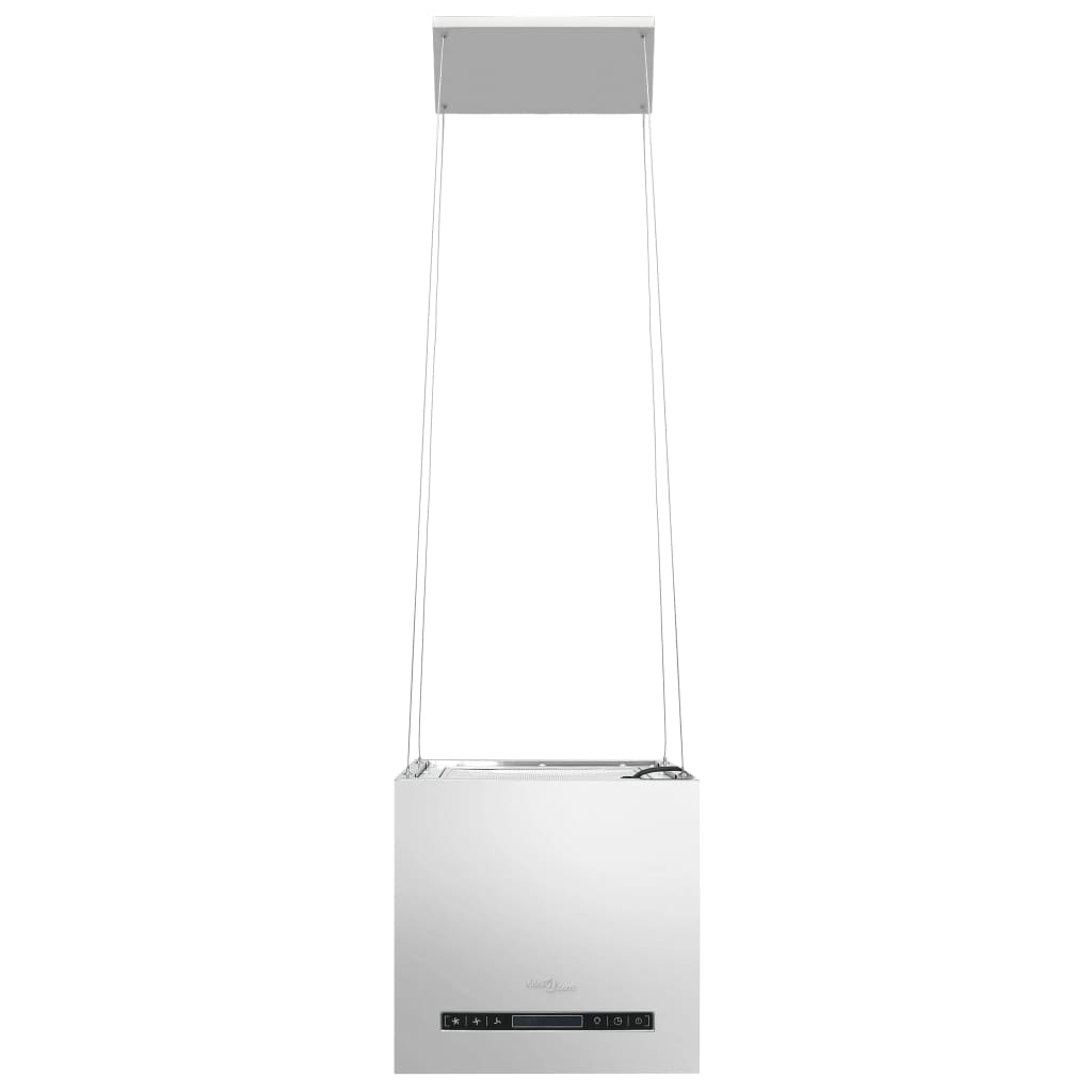Free-hanging kitchen hood sensor LCD 37 cm stainless steel