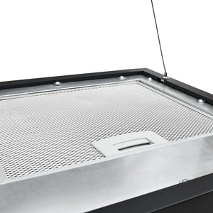 Fritthengende kjøkkenvifte sensor LCD 37 cm pulverlakkert stål