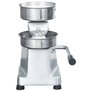 Hamburgerpresse med 500 stk mellomleggspapir aluminium 10 cm