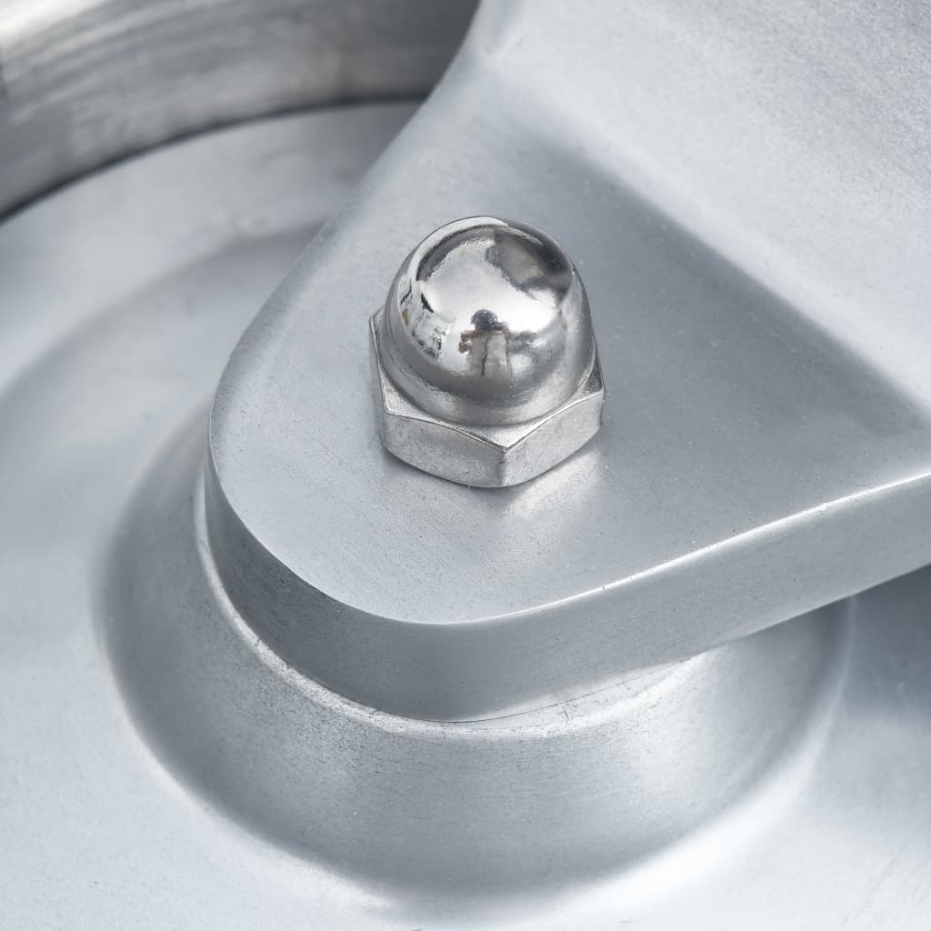 Hamburgerpresse med 500 stk mellomleggspapir aluminium 10 cm