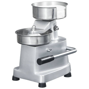 Hamburgerpresse med 500 stk mellomleggspapir aluminium 13 cm