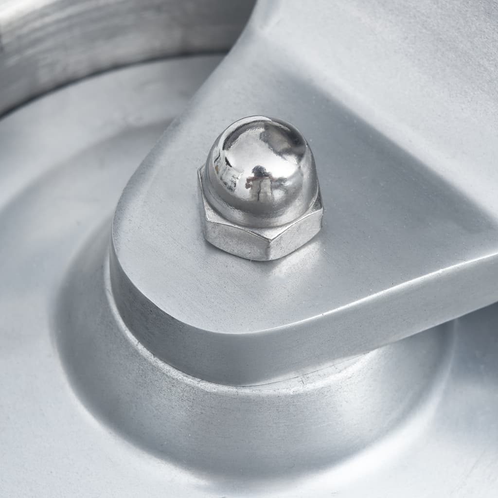 Hamburgerpresse med 500 stk mellomleggspapir aluminium 13 cm