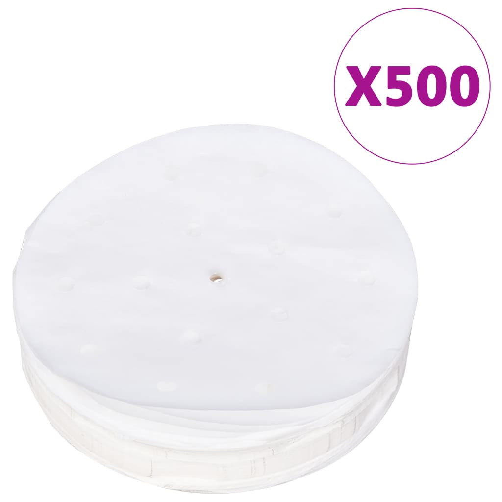 Hamburgerpresse med 500 stk mellomleggspapir aluminium 13 cm
