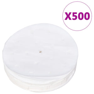 Hamburgerpresse med 500 stk mellomleggspapir aluminium 13 cm