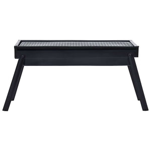 Bærbar campinggrill stål 60x22,5x33 cm