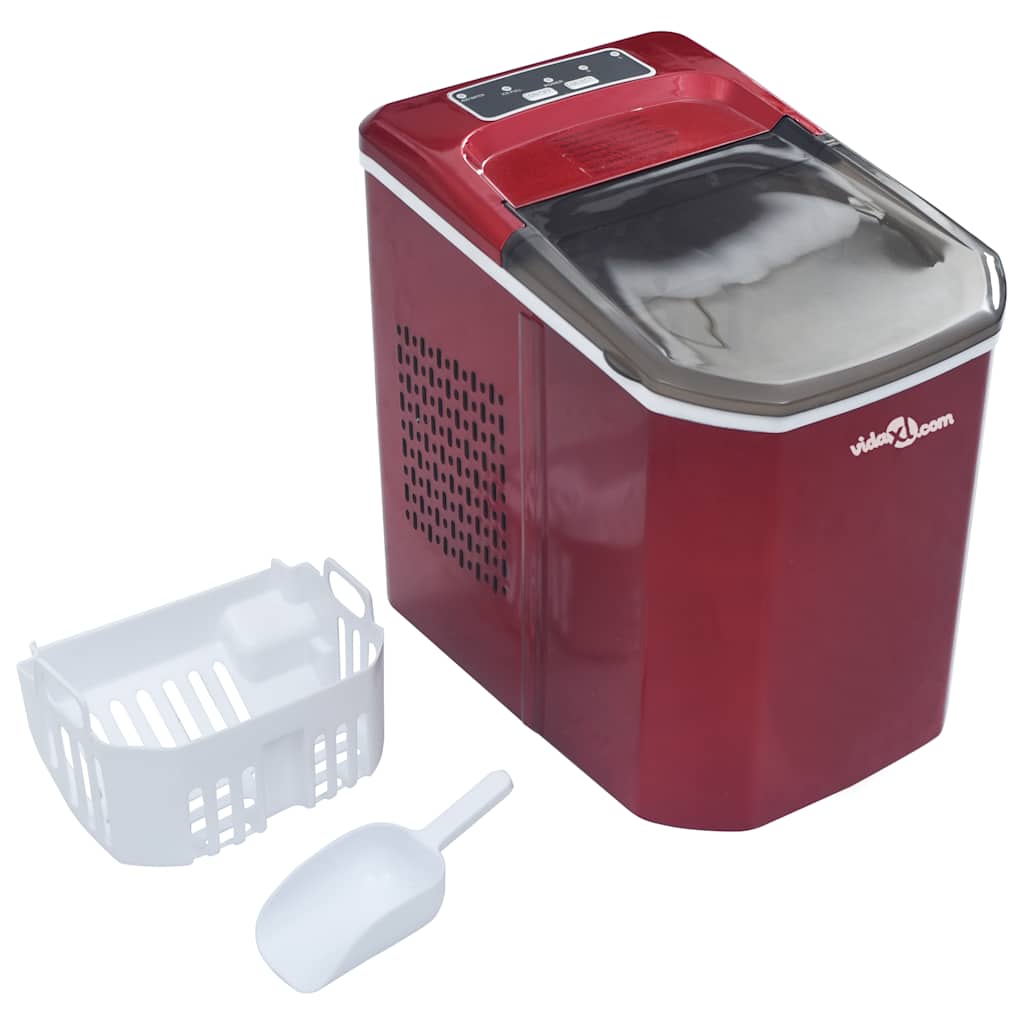 Isbitmaskin 1,4 L 15 kg / 24 t rød